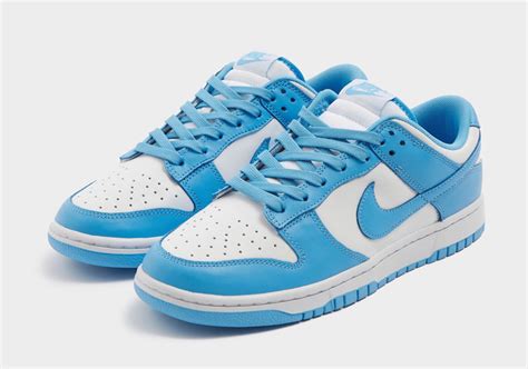 nike dunk low blau|Nike dunks with blue swoosh.